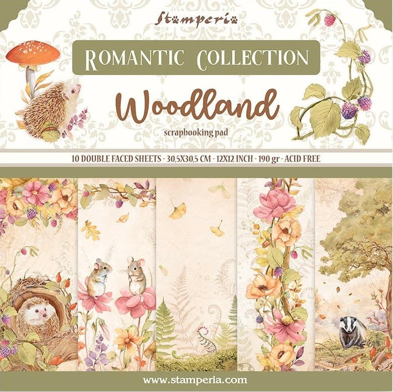 Stamperia Woodland 12” x 12” Paper Collection