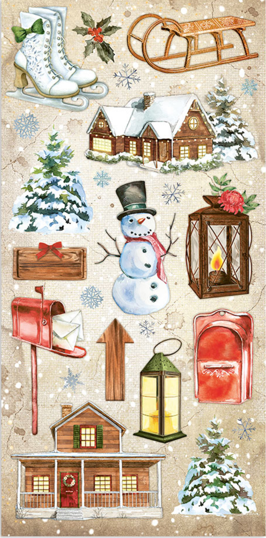 Stamperia Romantic Collection - Home for the Holidays 6” x 12” Paper Collection