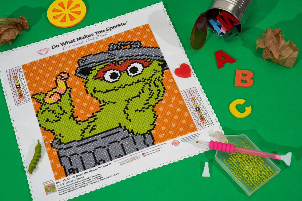 Diamond Art Club Sesame Street Oscar The Grouch Portrait