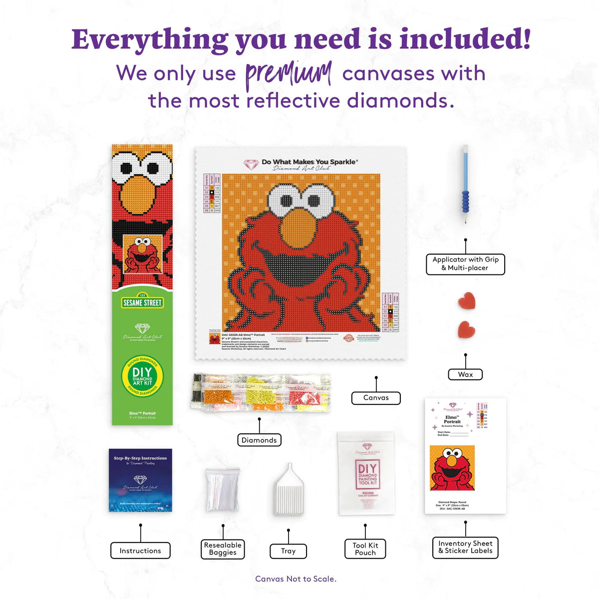 Diamond Art Club Sesame Street Elmo Portrait