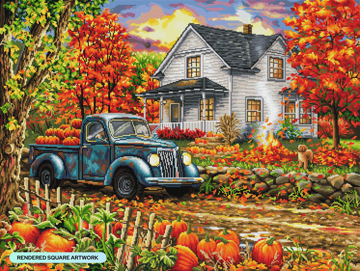 Diamond Art Club SQUARES Country Harvest