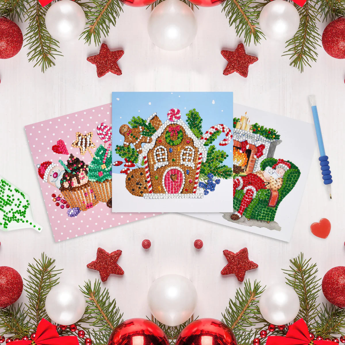 Diamond Art Club DIY Christmas Cards (3-Pack) – Kreative Kreations