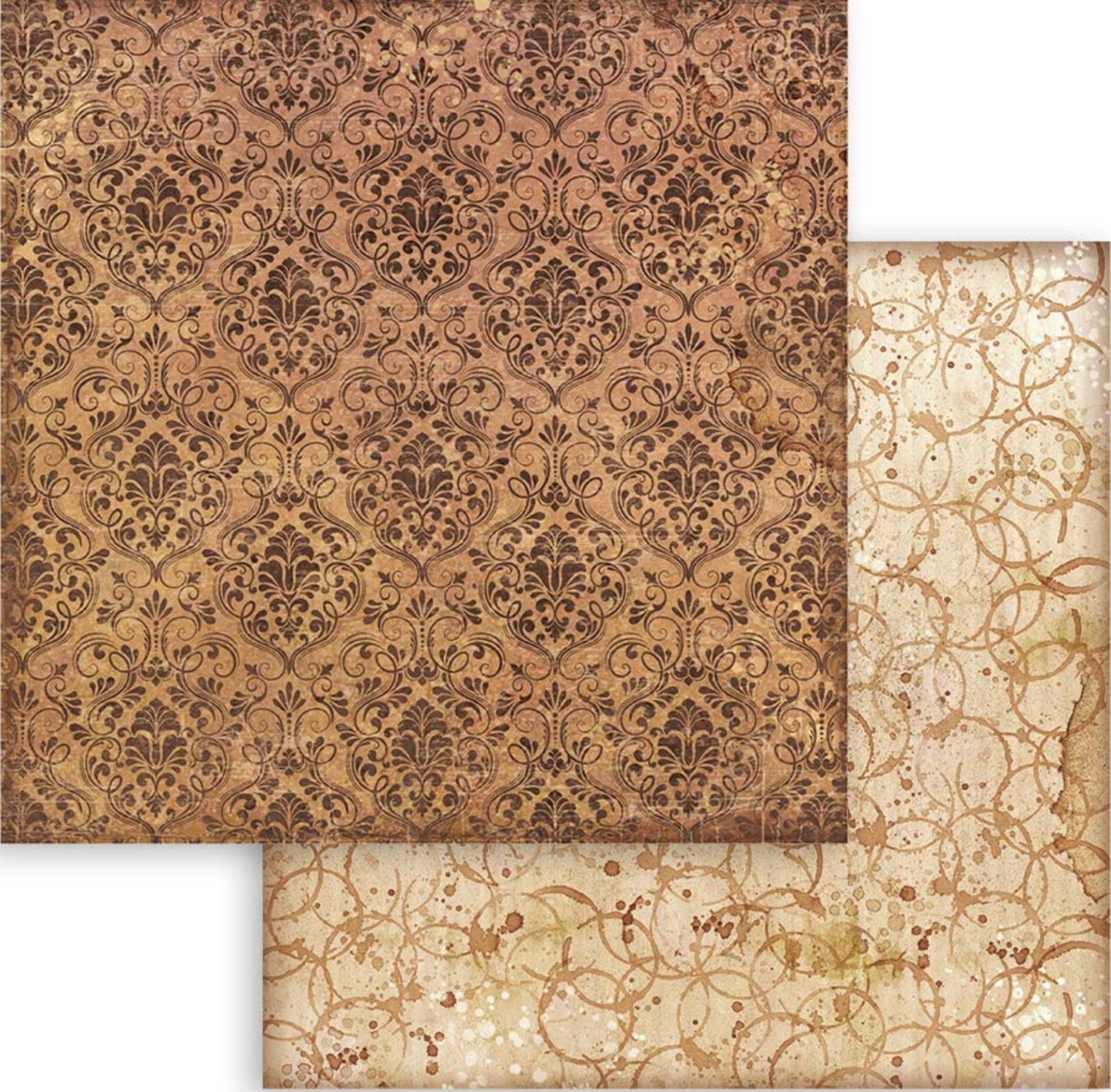 Stamperia Coffee and Chocolate Backgrounds 8” x 8” Paper Collection