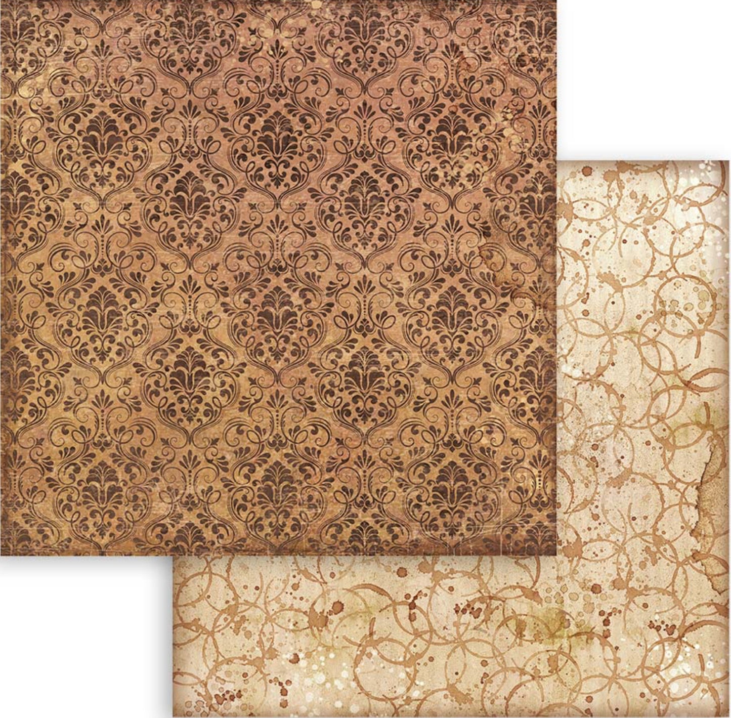 Stamperia Coffee and Chocolate Backgrounds 12” x 12” Paper Collection
