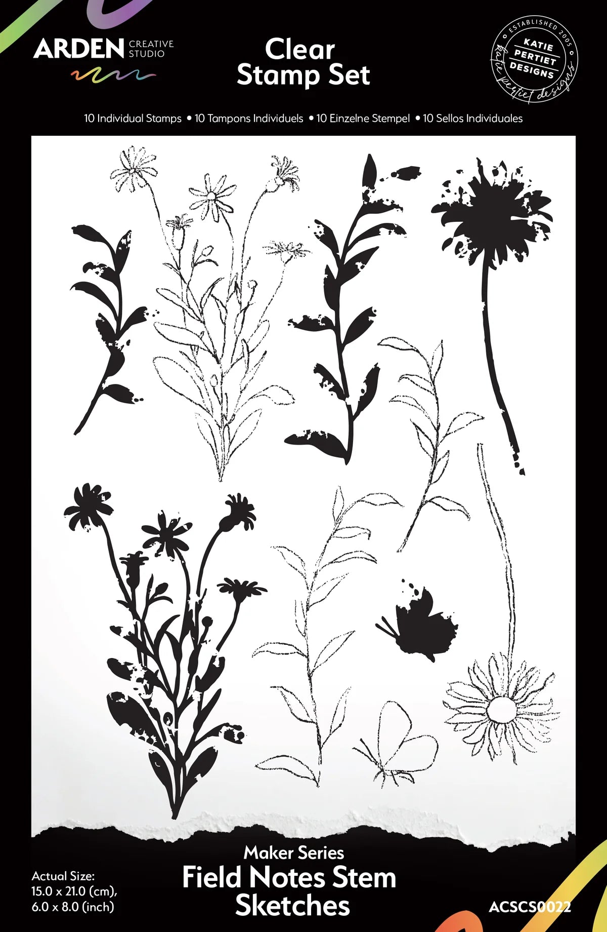 Arden Creative Studio - Maker Series - Field Notes Stem Sketches Stamp Set