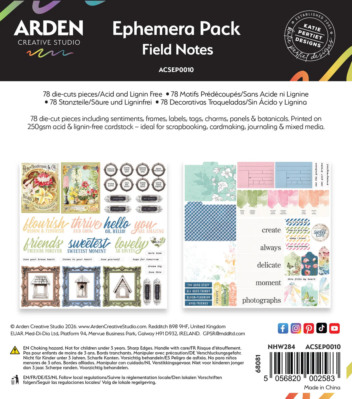 Arden Creative Studio Field Notes Ephemera Pack