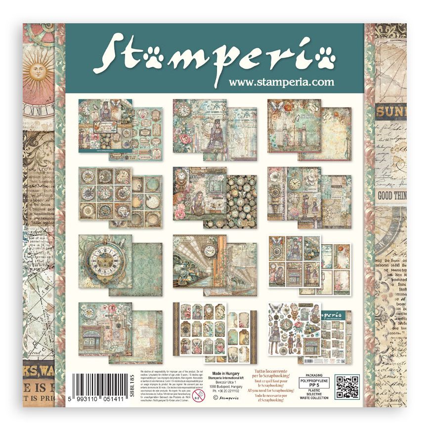Stamperia Gardens of Time 12” x 12” Paper Pad