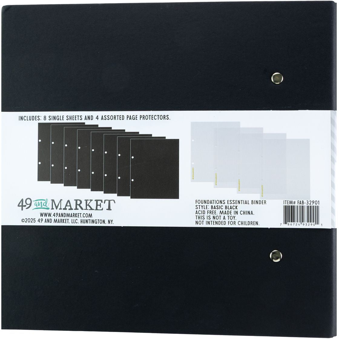 49 & Market Foundations Essential Binder - Basic Black (w/pages)