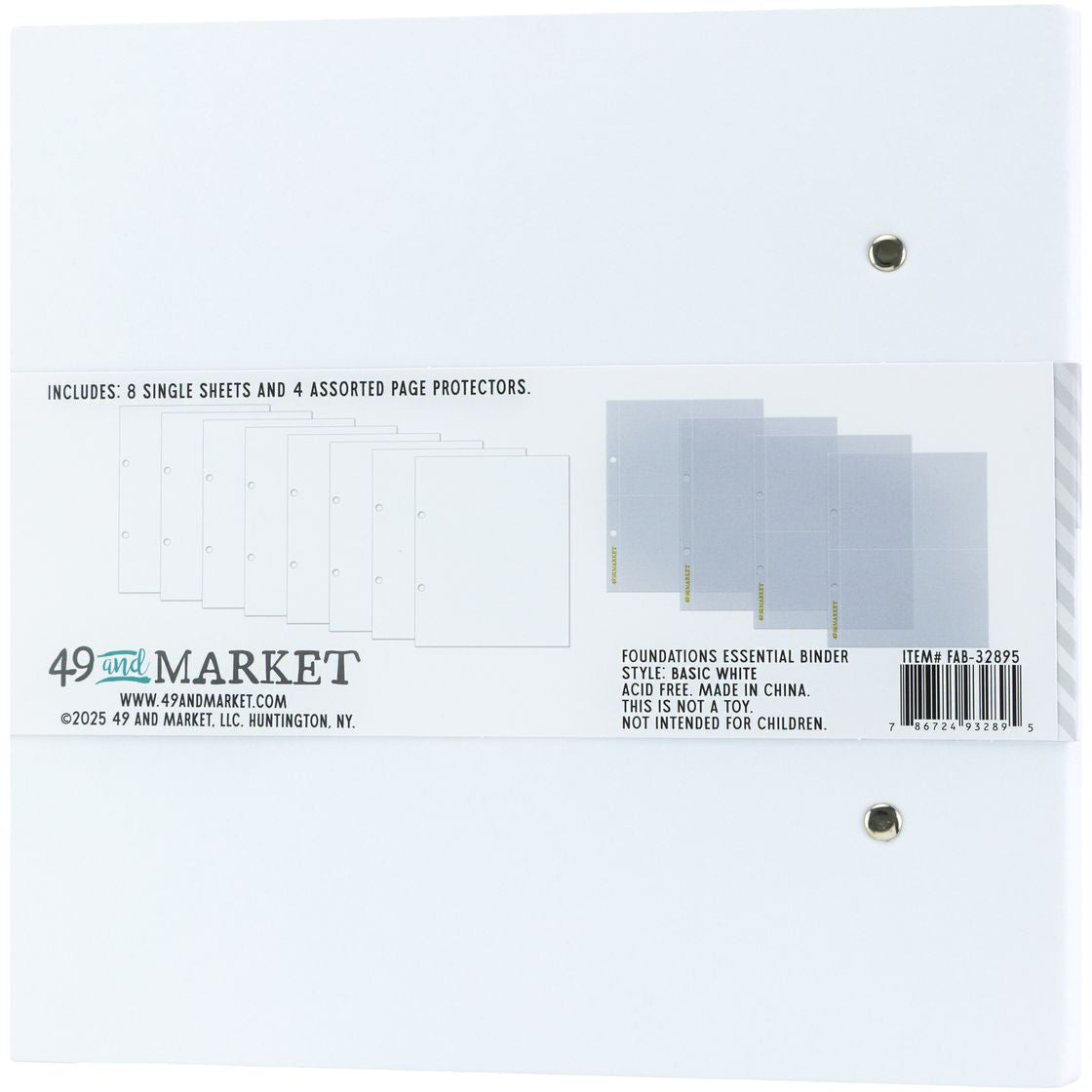 49 & Market Foundations Essential Binder - Basic White (w/pages)