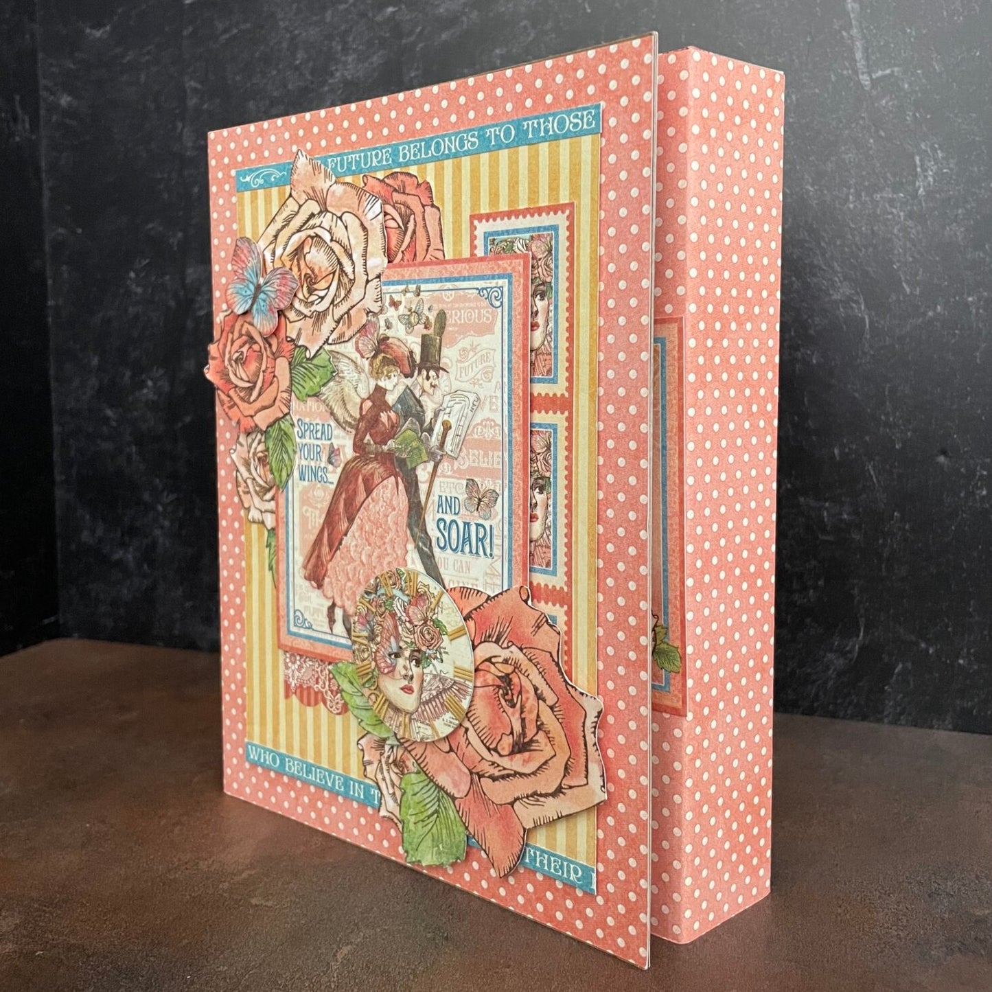 Graphic 45 Love Notes & Imagine RARE - Accordion Folio Albums Monthly Kit 2023 Vol 12