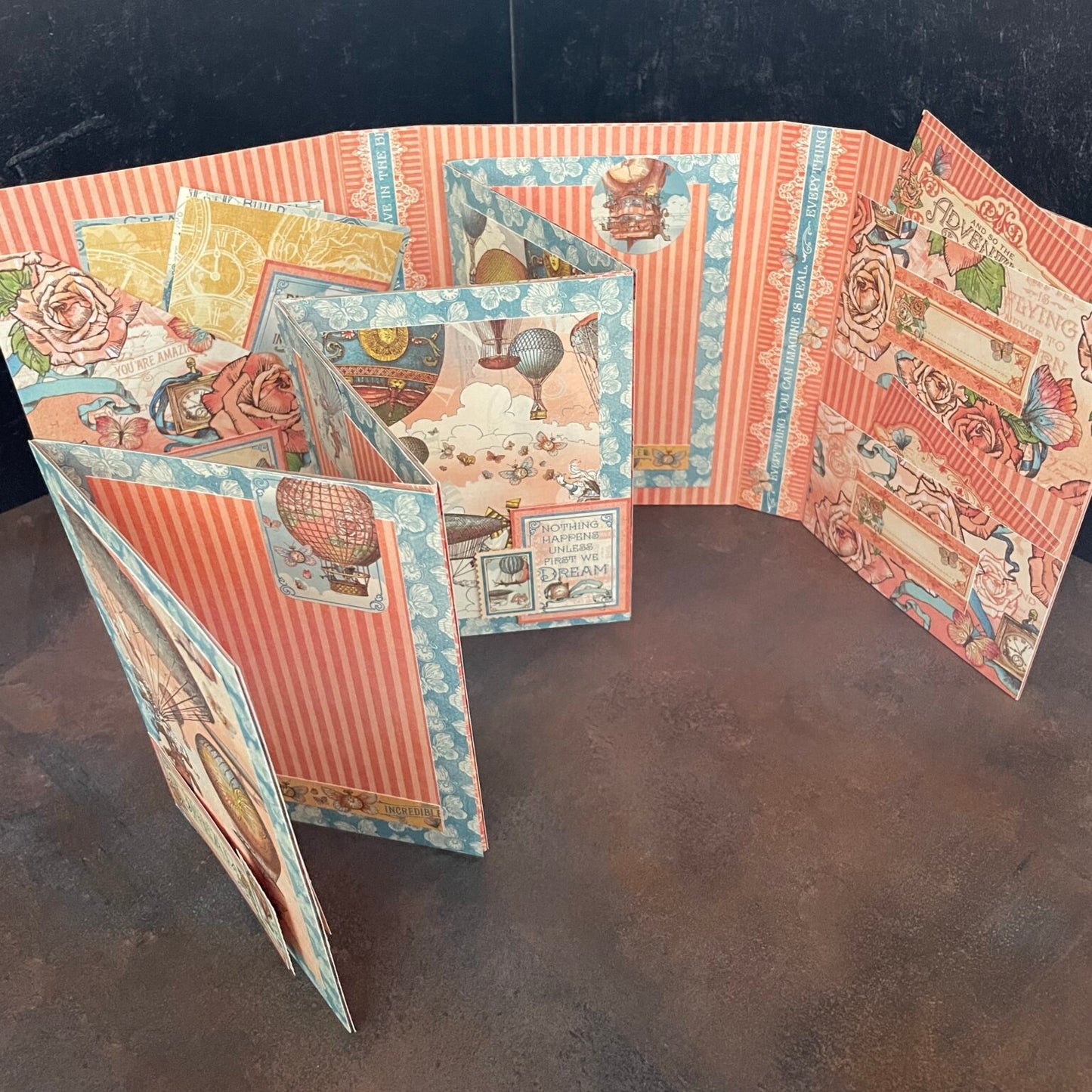 Graphic 45 Love Notes & Imagine RARE - Accordion Folio Albums Monthly Kit 2023 Vol 12
