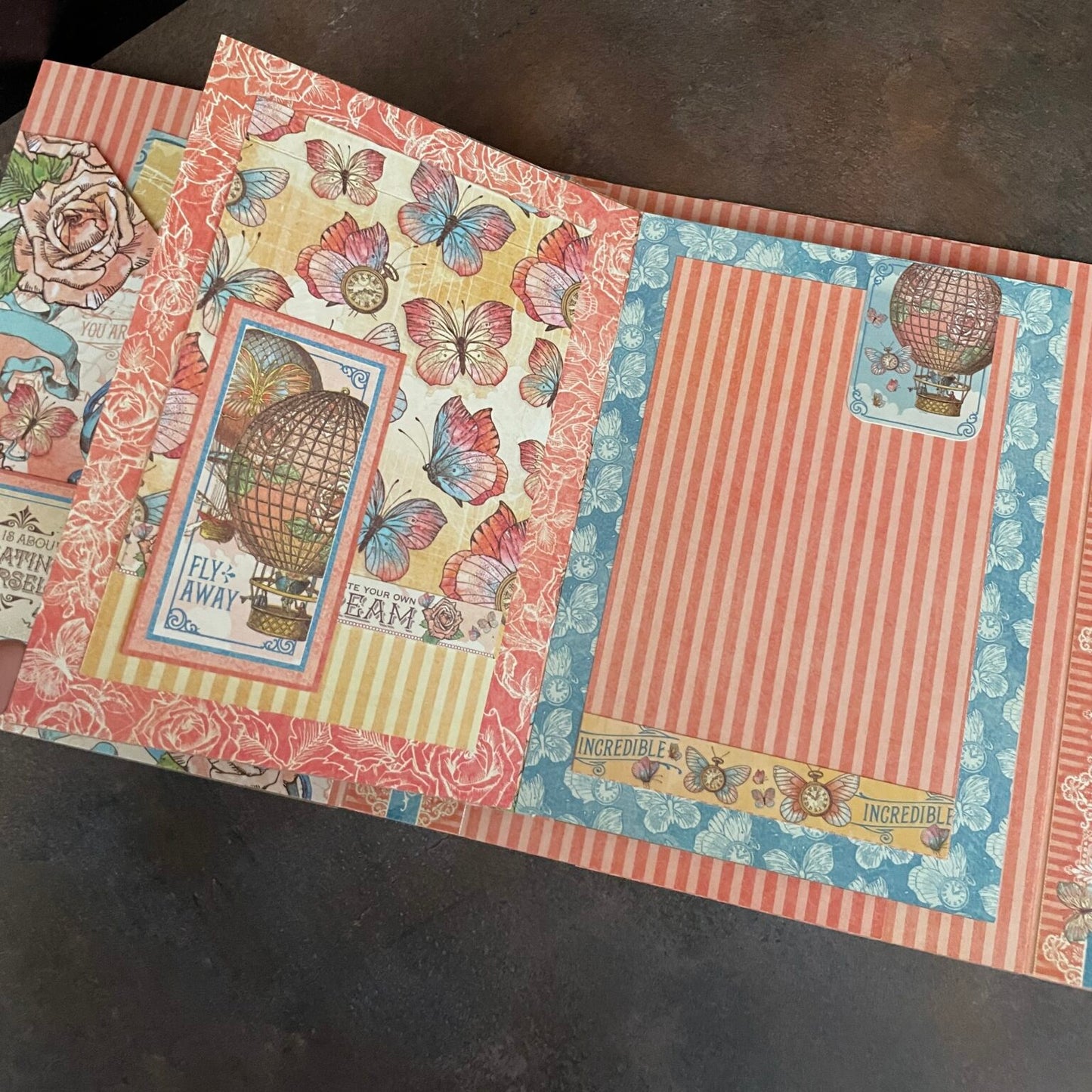 Graphic 45 Love Notes & Imagine RARE - Accordion Folio Albums Monthly Kit 2023 Vol 12