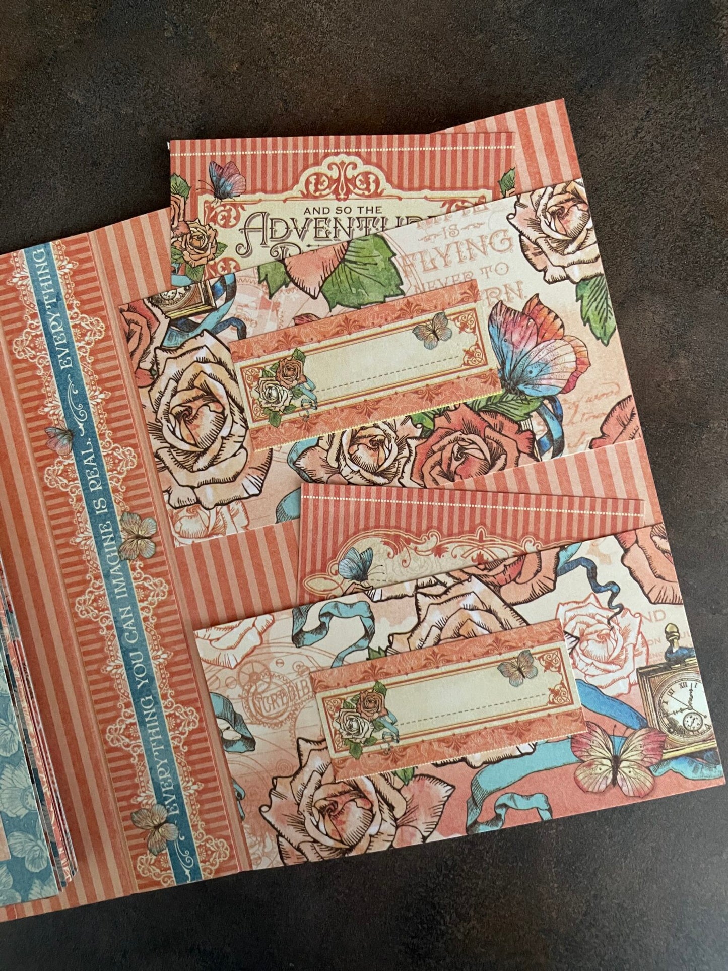 Graphic 45 Love Notes & Imagine RARE - Accordion Folio Albums Monthly Kit 2023 Vol 12