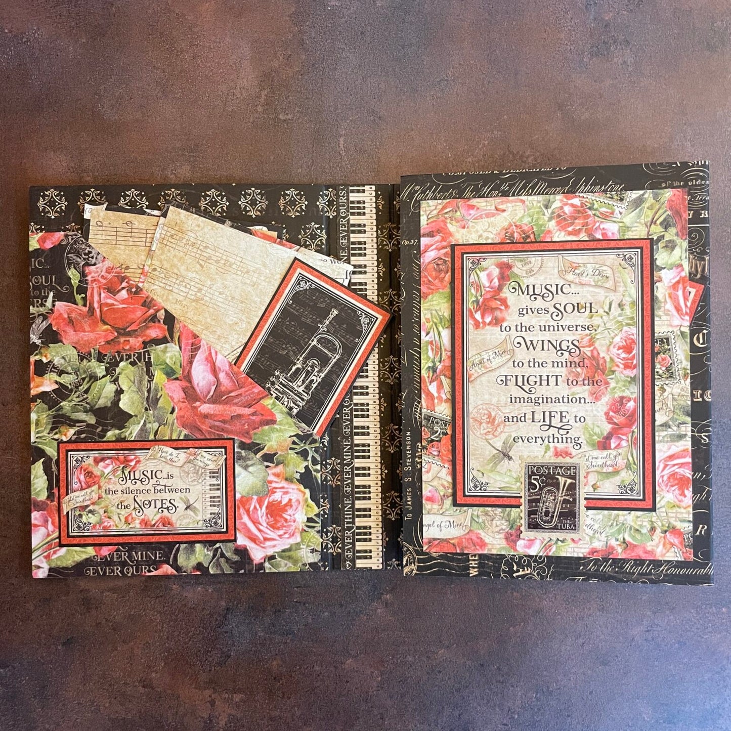 Graphic 45 Love Notes & Imagine RARE - Accordion Folio Albums Monthly Kit 2023 Vol 12