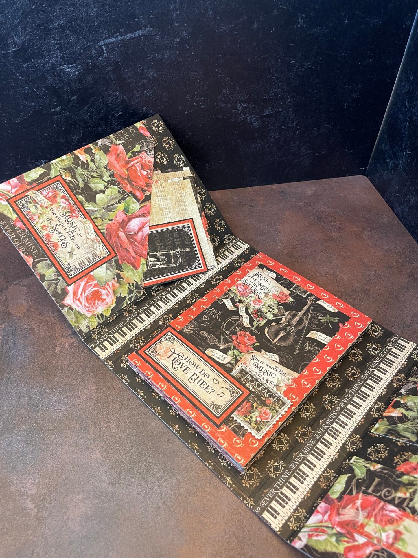 Graphic 45 Love Notes & Imagine RARE - Accordion Folio Albums Monthly Kit 2023 Vol 12
