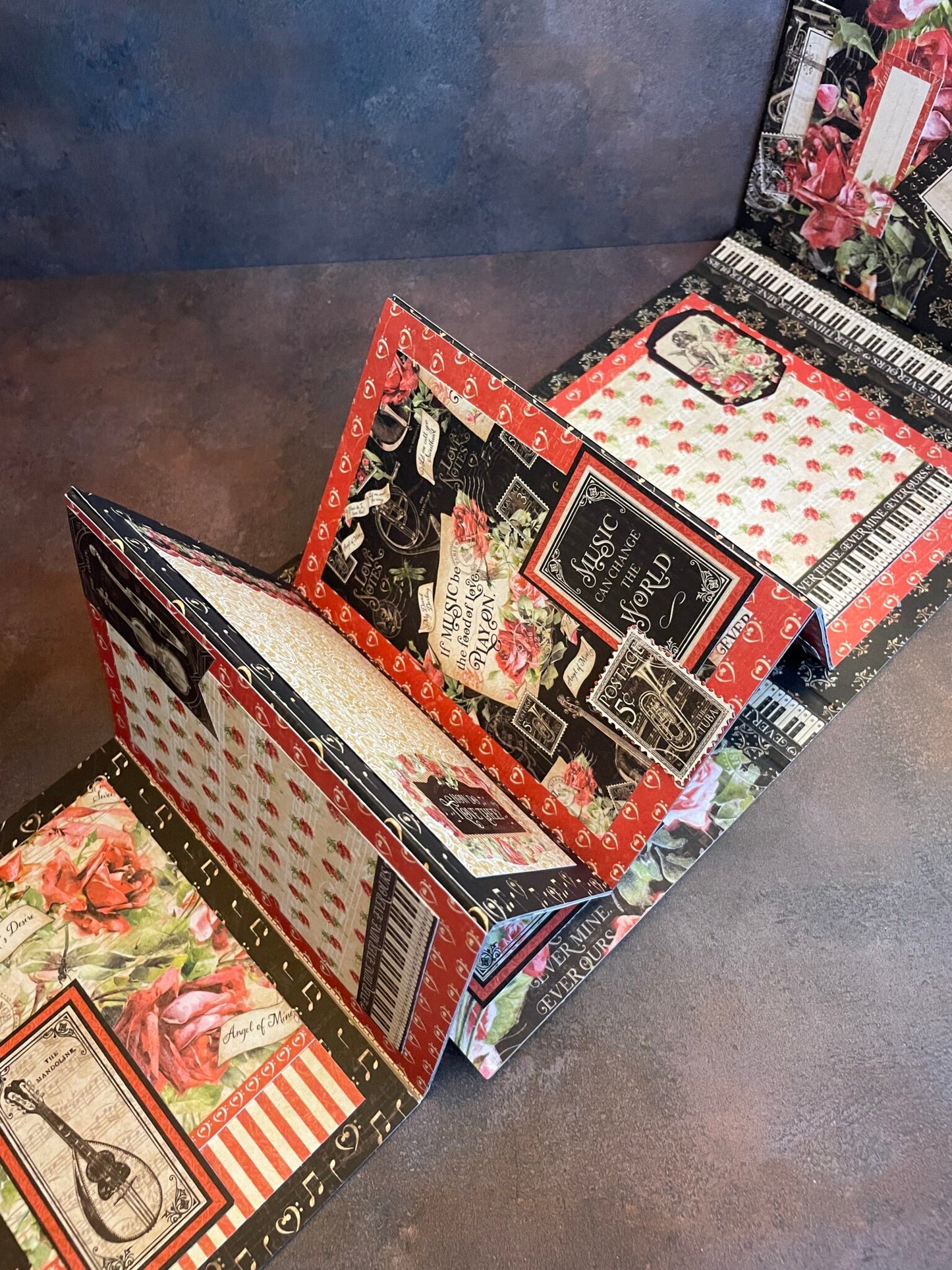 Graphic 45 Love Notes & Imagine RARE - Accordion Folio Albums Monthly Kit 2023 Vol 12