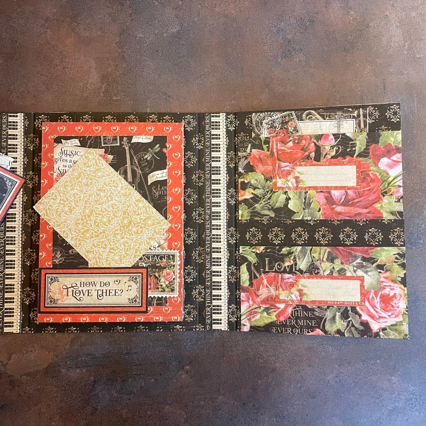 Graphic 45 Love Notes & Imagine RARE - Accordion Folio Albums Monthly Kit 2023 Vol 12