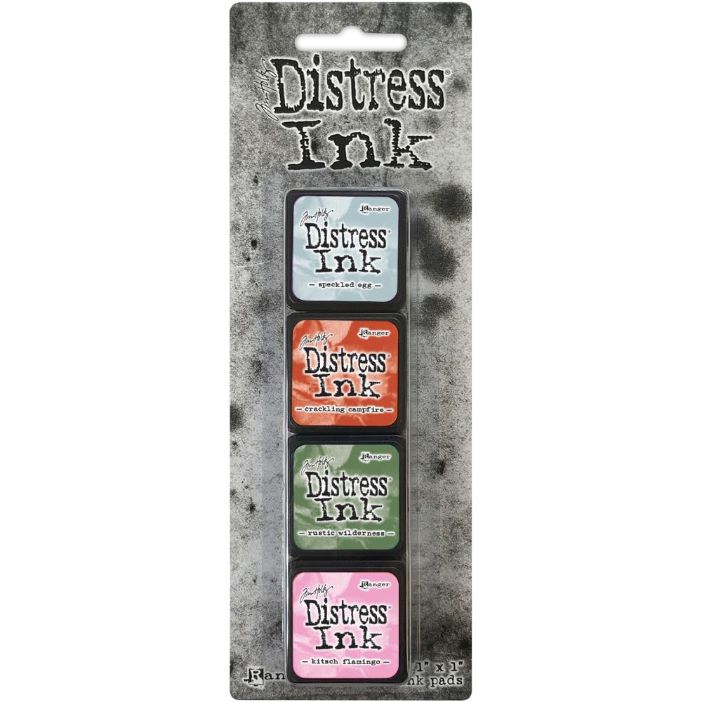 Tim Holtz Distress Mini Ink Pads 4/Pkg Kit 16 - (2 PACK)