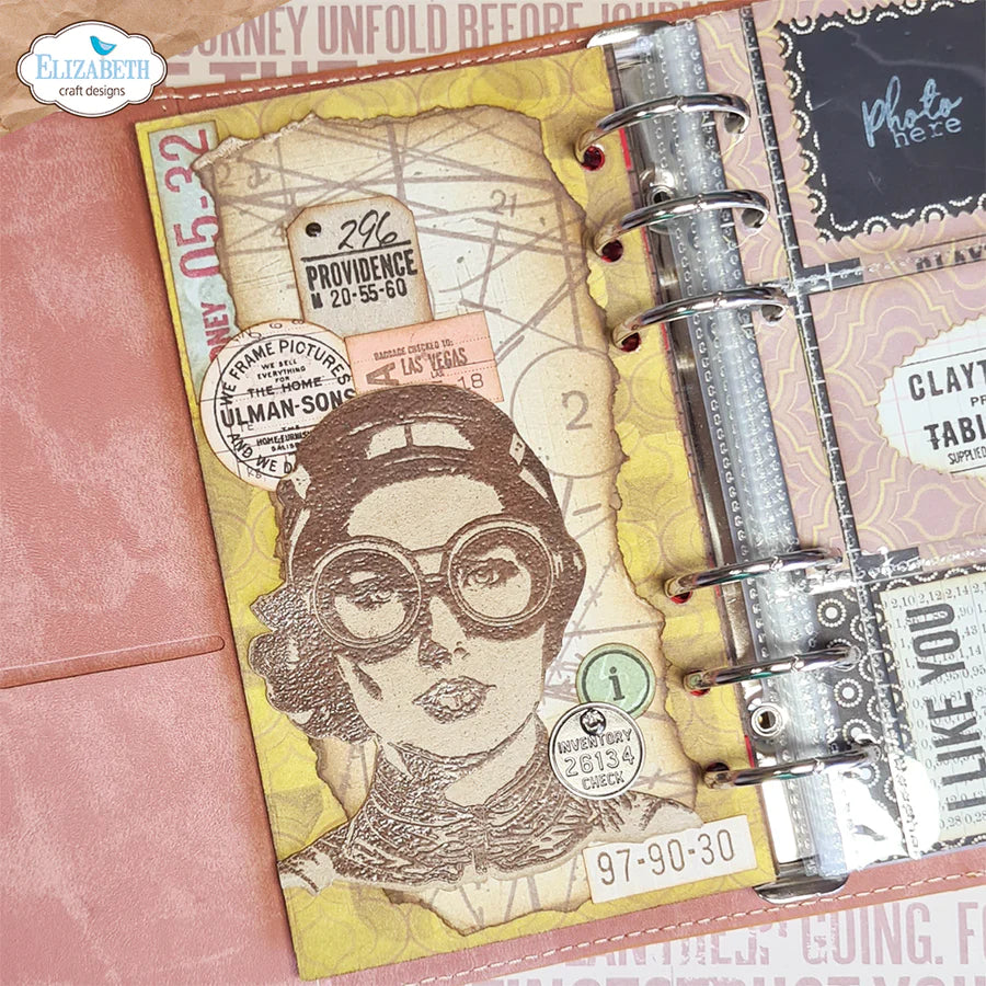 Elizabeth Craft Designs Travels From The Past Die & Stamp Set