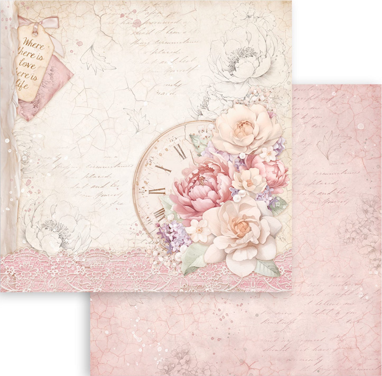 Stamperia Romance Forever 8” x 8” Paper Collection