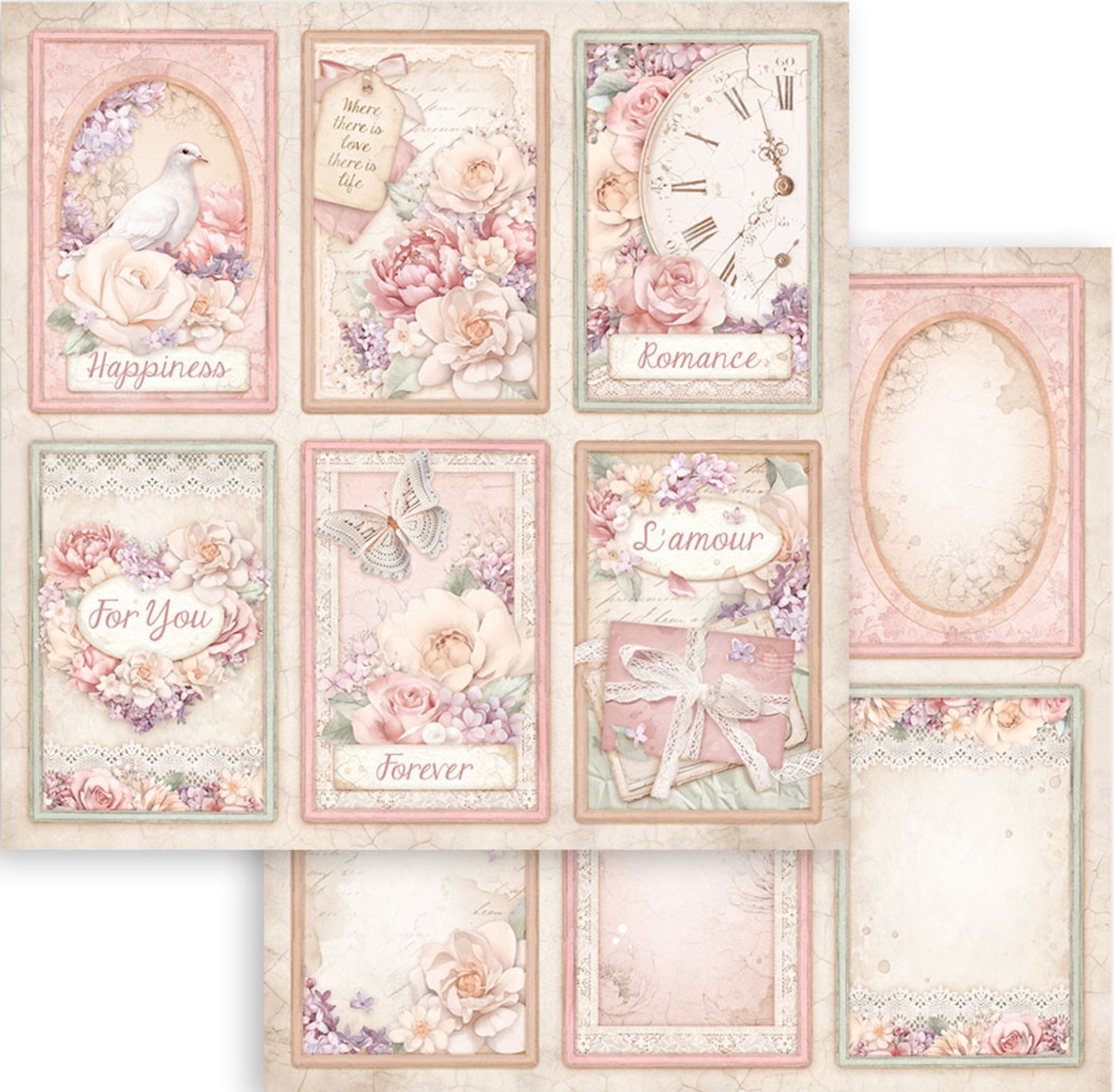 Stamperia Romance Forever 8” x 8” Paper Collection