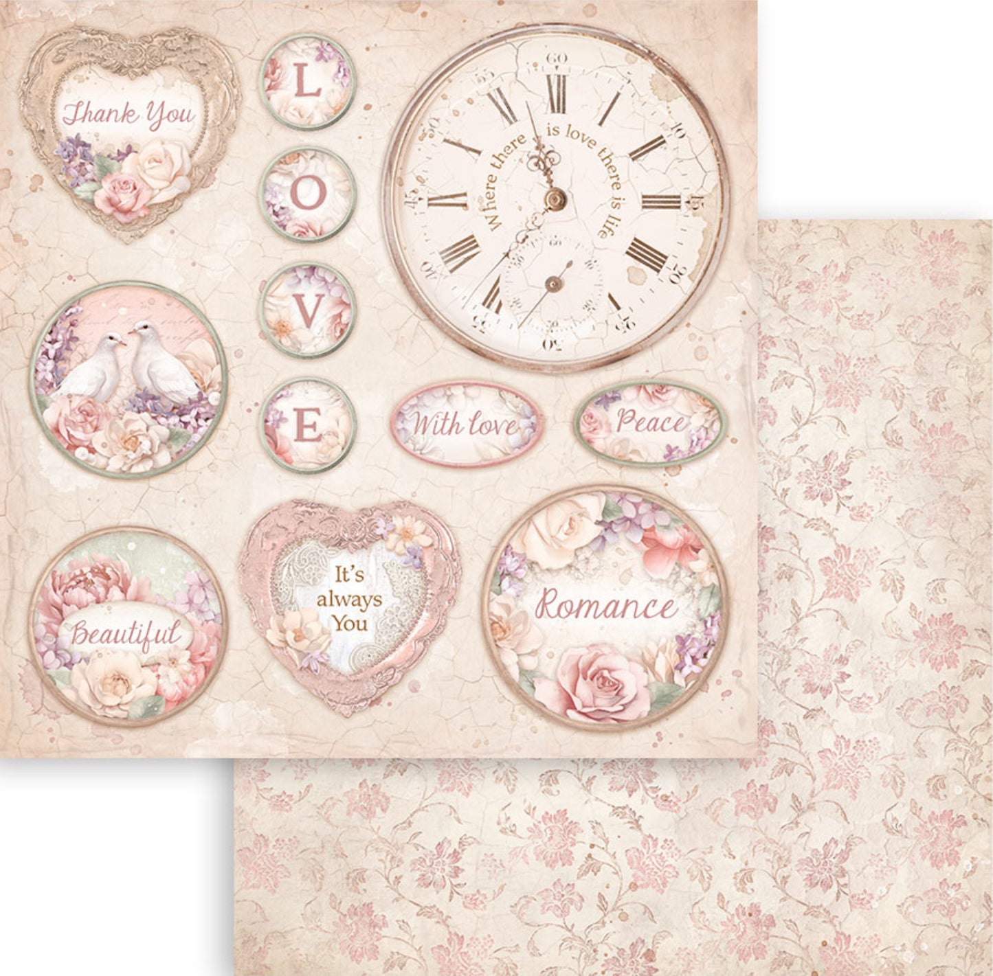 Stamperia Romance Forever 8” x 8” Paper Collection