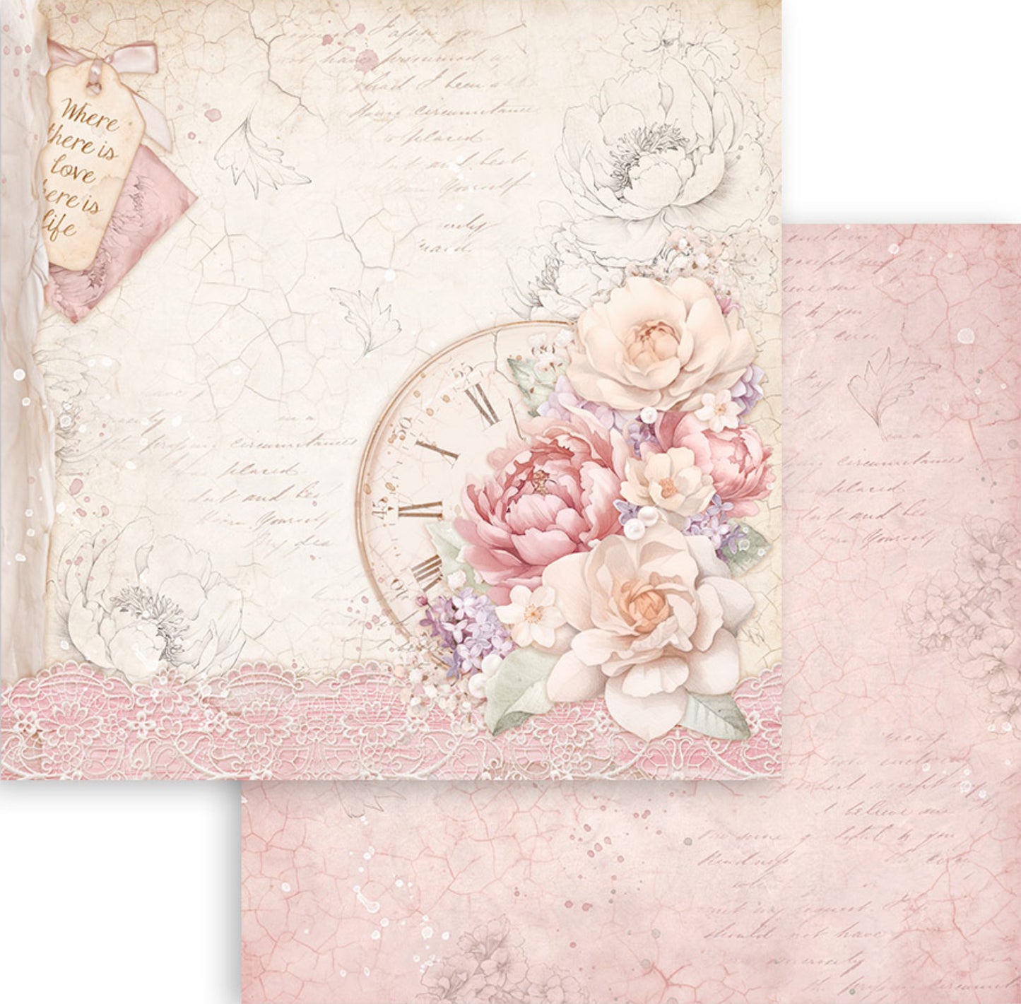 Stamperia Romance Forever 12” x 12” Paper Collection