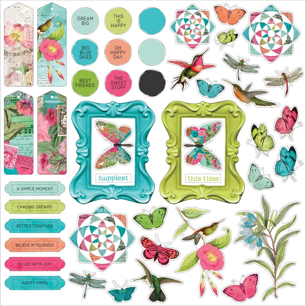 49 & Market Kaleidoscope Chipboard Set