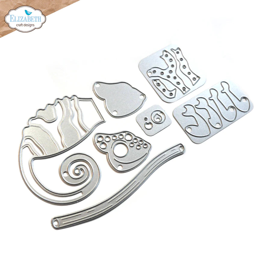 Elizabeth Craft Designs Spy The Chameleon Metal Die Set