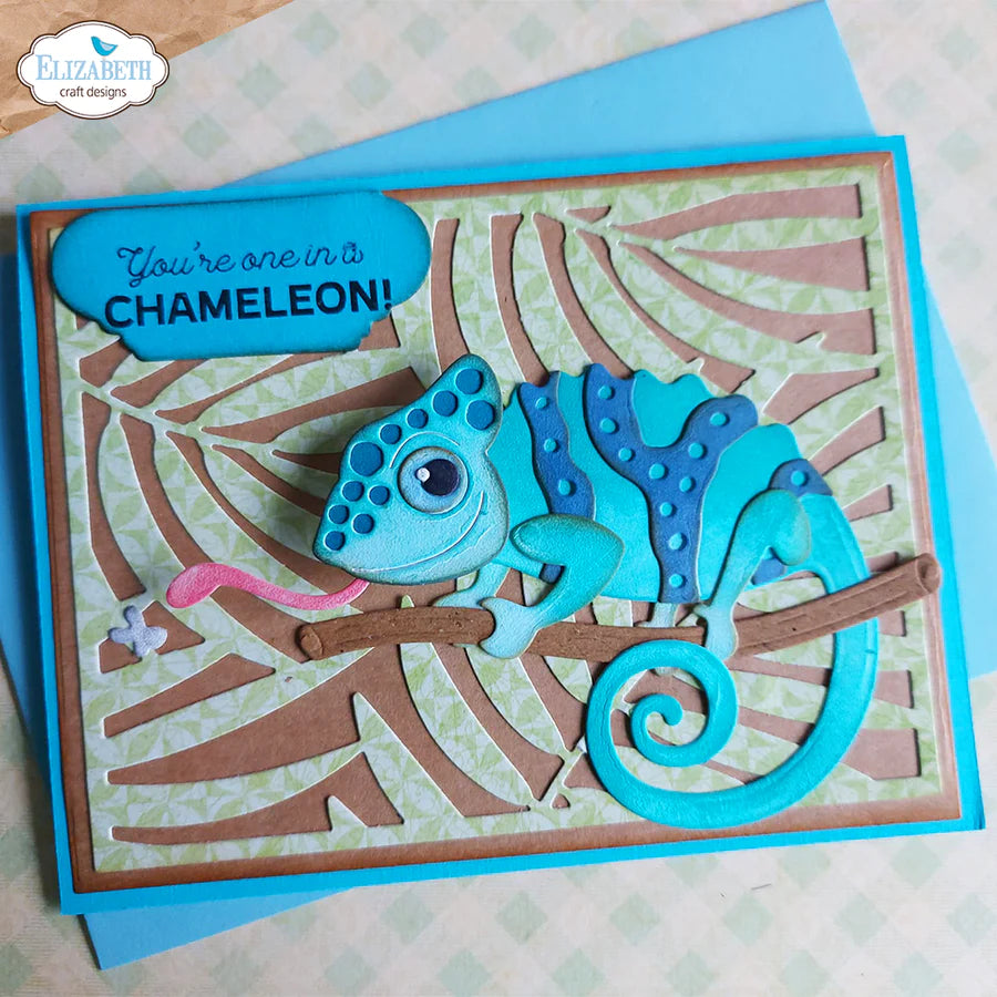 Elizabeth Craft Designs Spy The Chameleon Metal Die Set