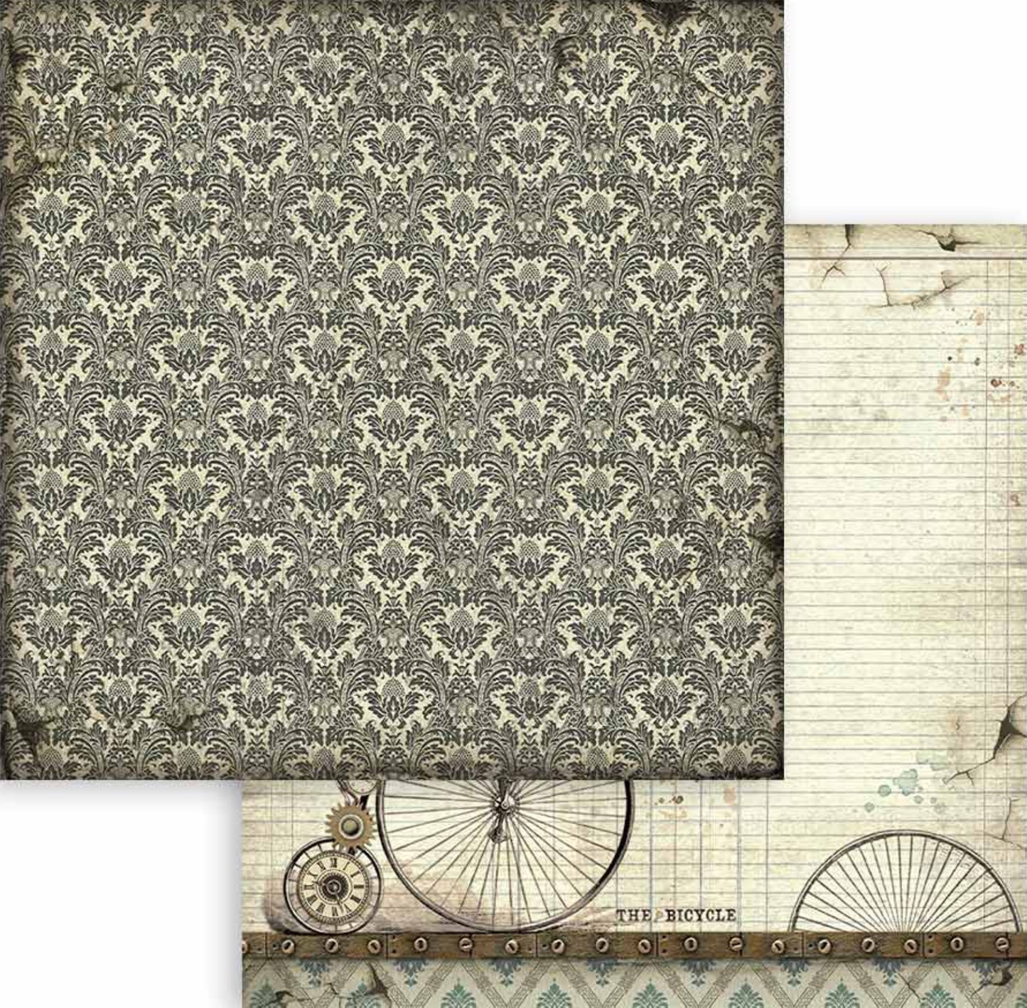 Stamperia Voyages Fantastiques Backgrounds 12” x 12” Paper Collection