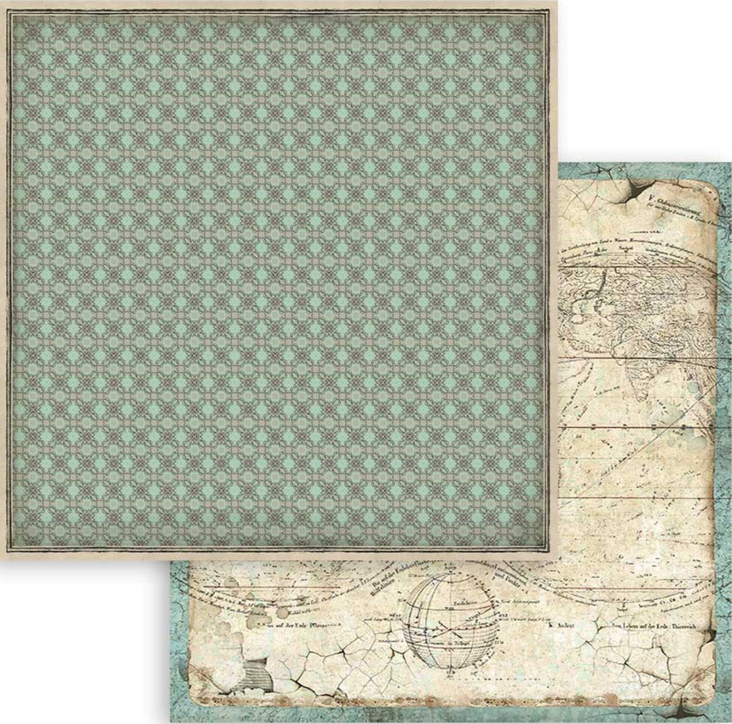 Stamperia Voyages Fantastiques Backgrounds 12” x 12” Paper Collection