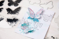 Sizzix Framelit Die Set w/Stamps - Painted Pencil Butterflies by 49 & Market