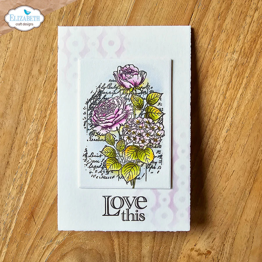 Elizabeth Craft Designs Love & Roses Stamp Set