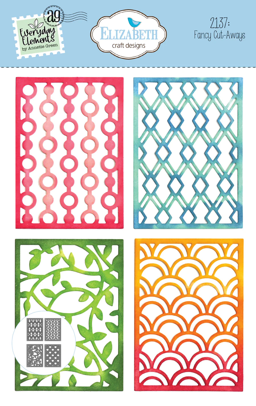 Elizabeth Craft Designs Everyday Elements Fancy Cut-Aways Metal Die Set