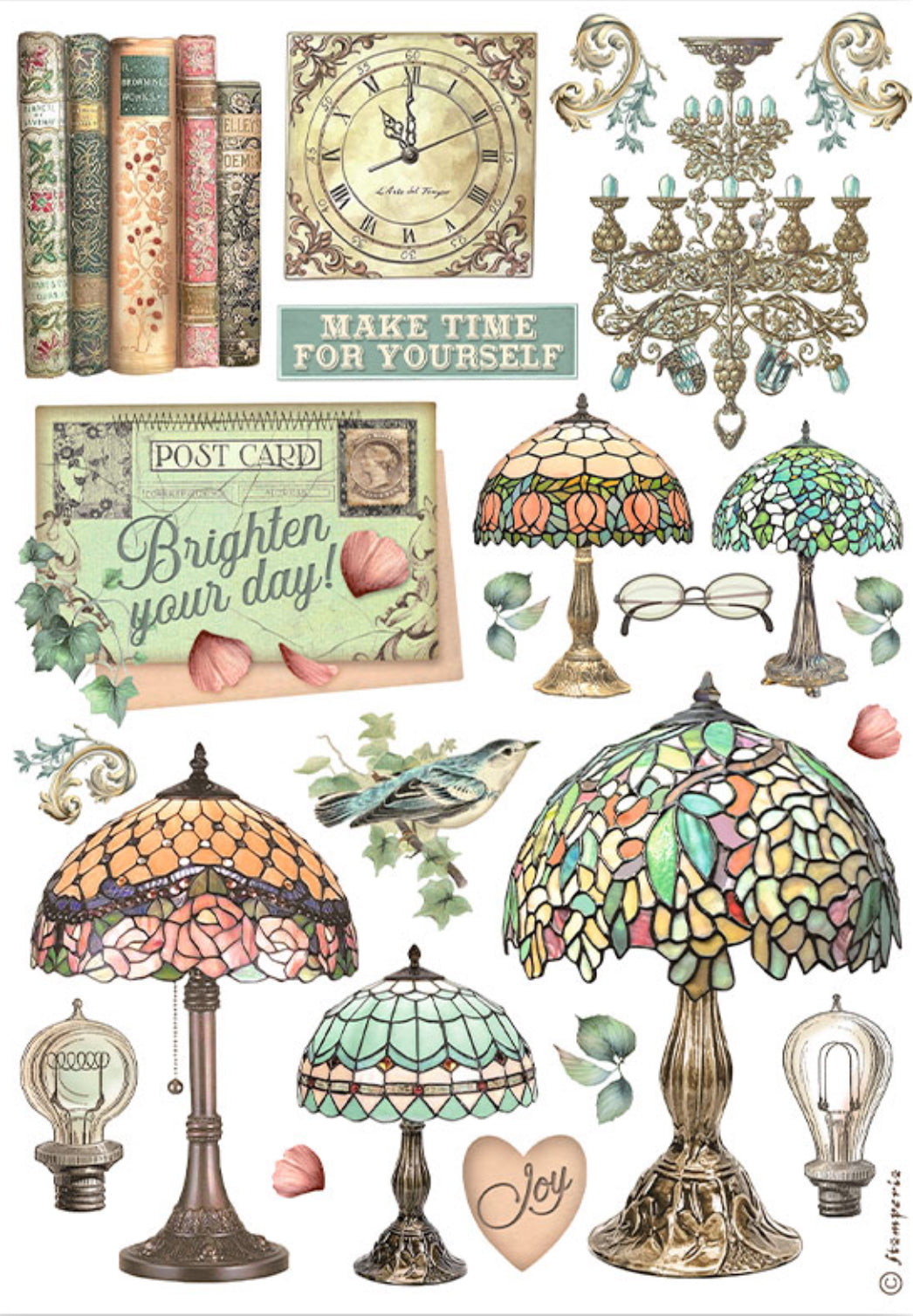 Stamperia Brocante Antiques Washi Pad (8 Sheets)