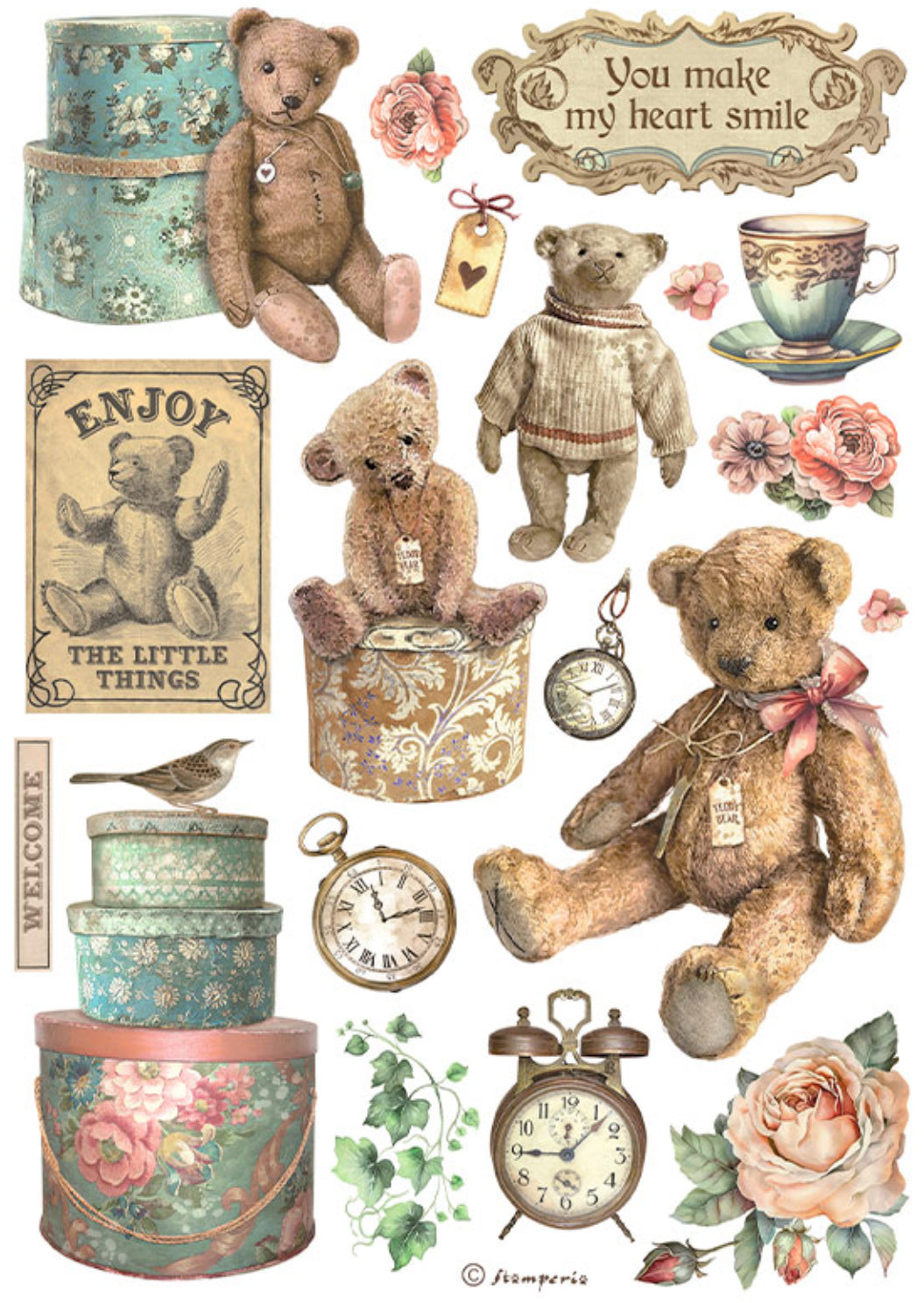 Stamperia Brocante Antiques Washi Pad (8 Sheets)