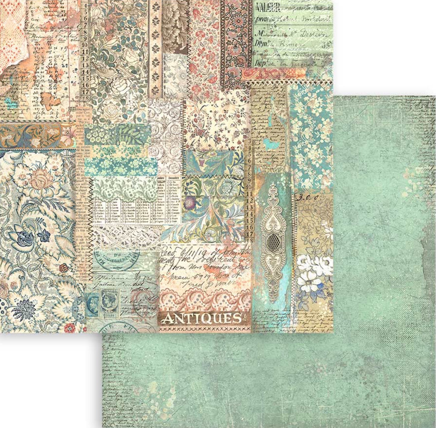 Stamperia Brocante Antiques Backgrounds 12” x 12” Paper Pad