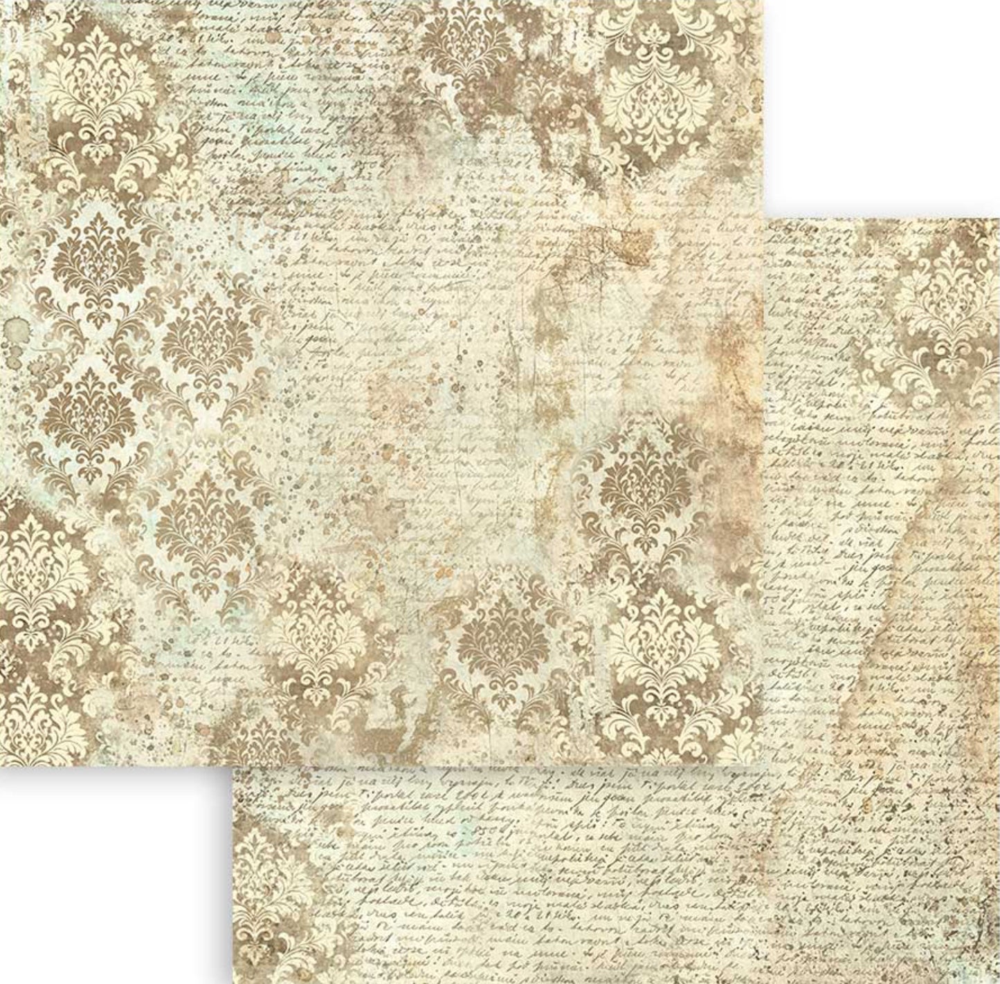 Stamperia Brocante Antiques Backgrounds 8” x 8” Paper Pad