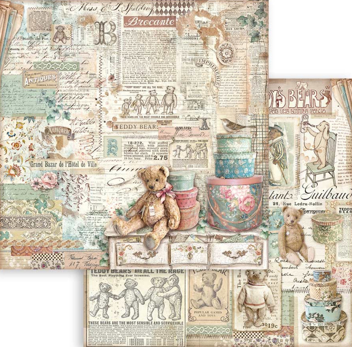 Stamperia Brocante Antiques 12” x 12” Paper Pad