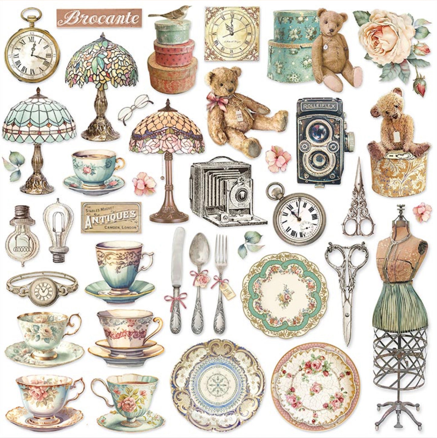 Stamperia Brocante Antiques 8” x 8” Paper Pad