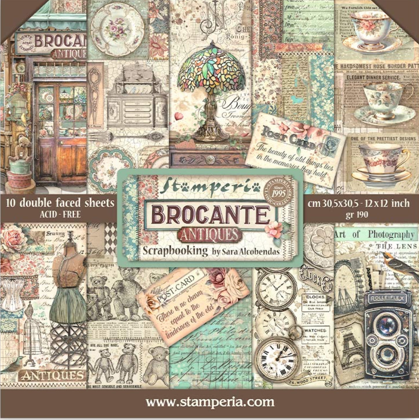 Stamperia Brocante Antiques 12” x 12” Paper Pad