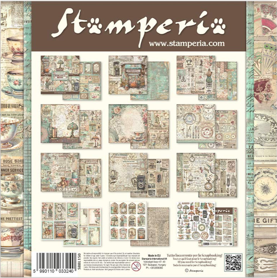 Stamperia Brocante Antiques 12” x 12” Paper Pad