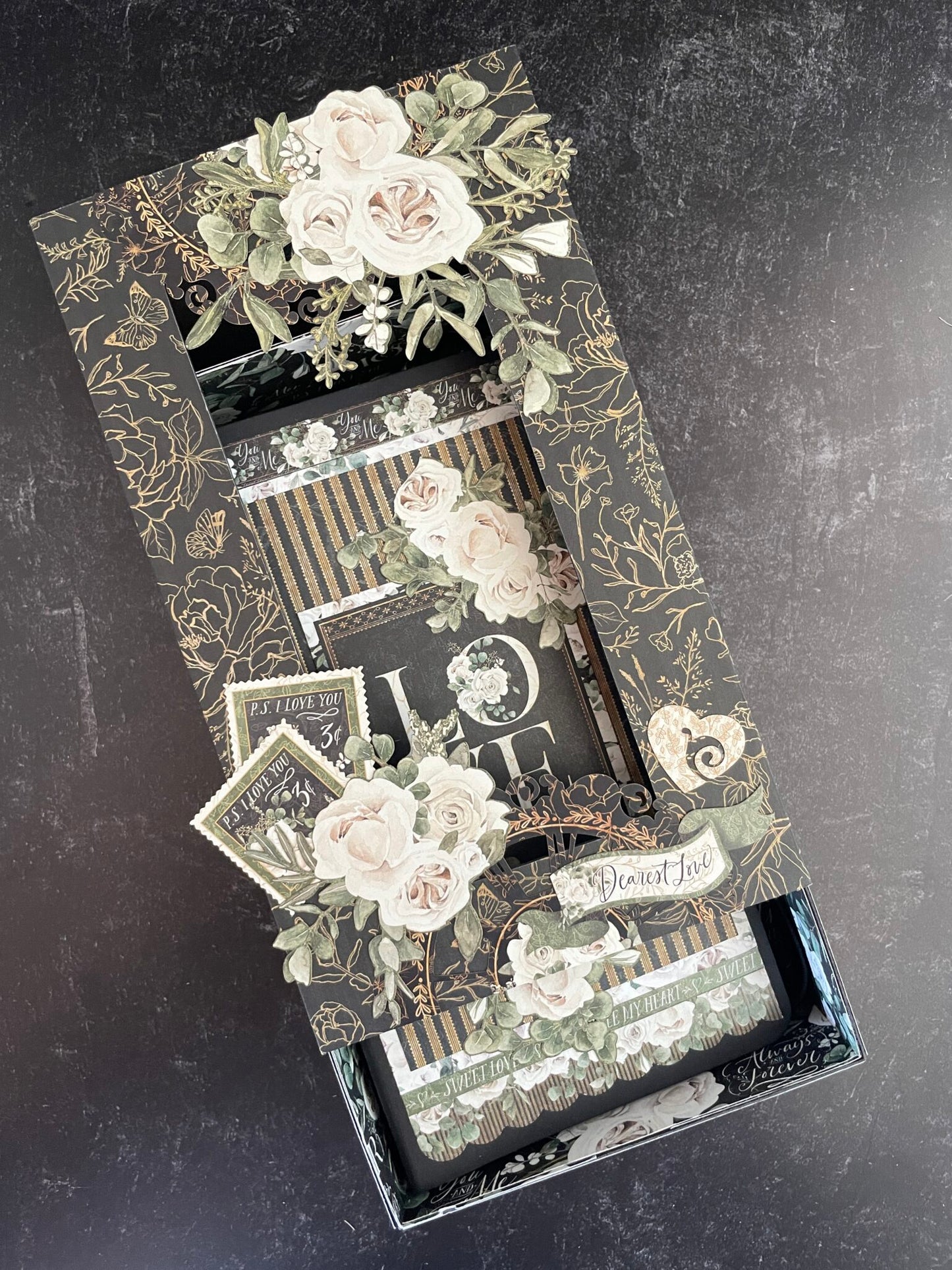 Gráfico 45 PS Te amo DIY Shadow Box Kit mensual 2023 Vol 8