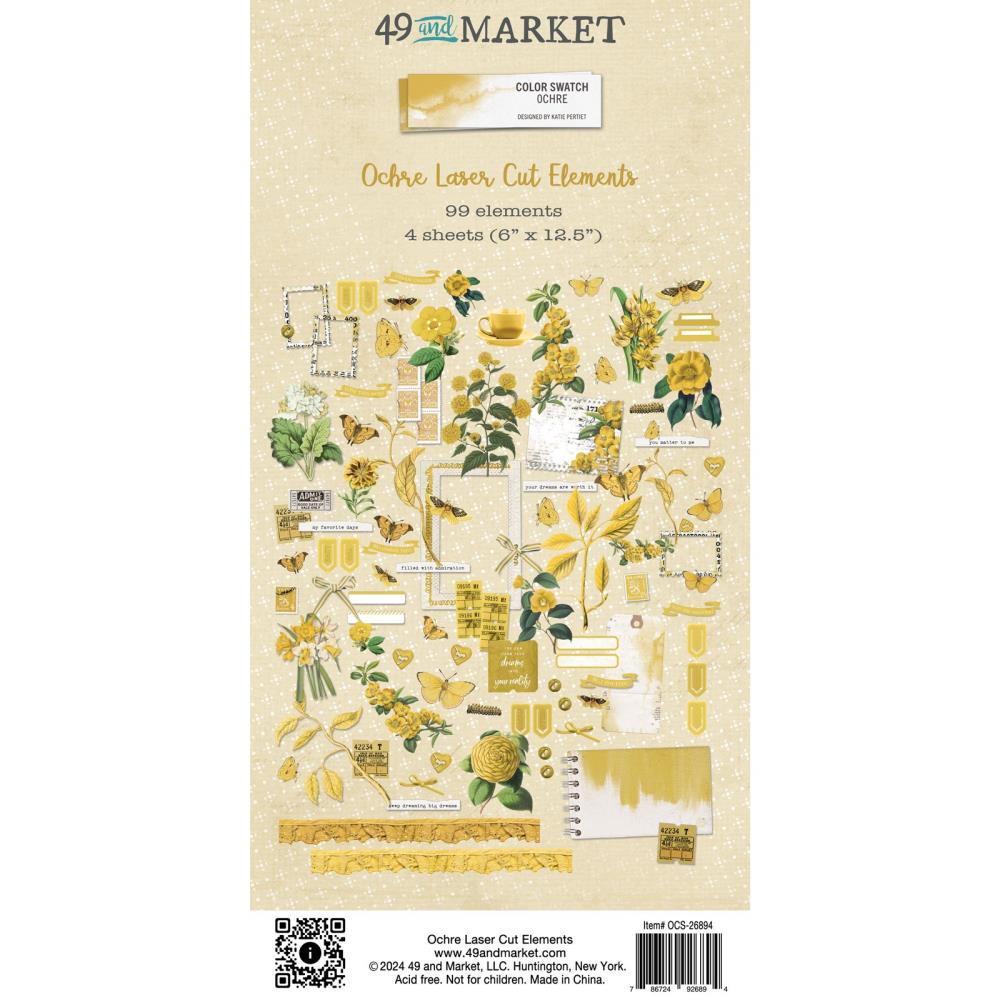 49 & Market Color Swatch Ochre Laser Cut Elements