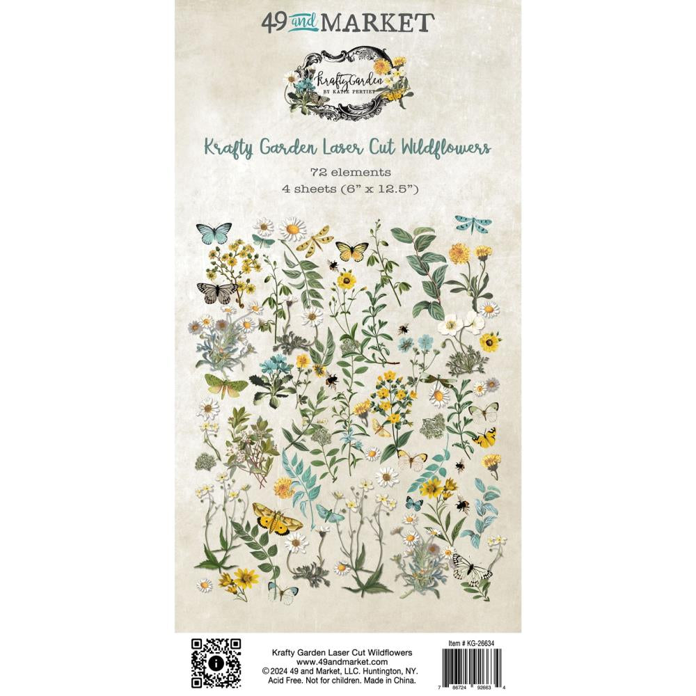 49 & Market Krafty Garden Wildflower Laser Cut Elements