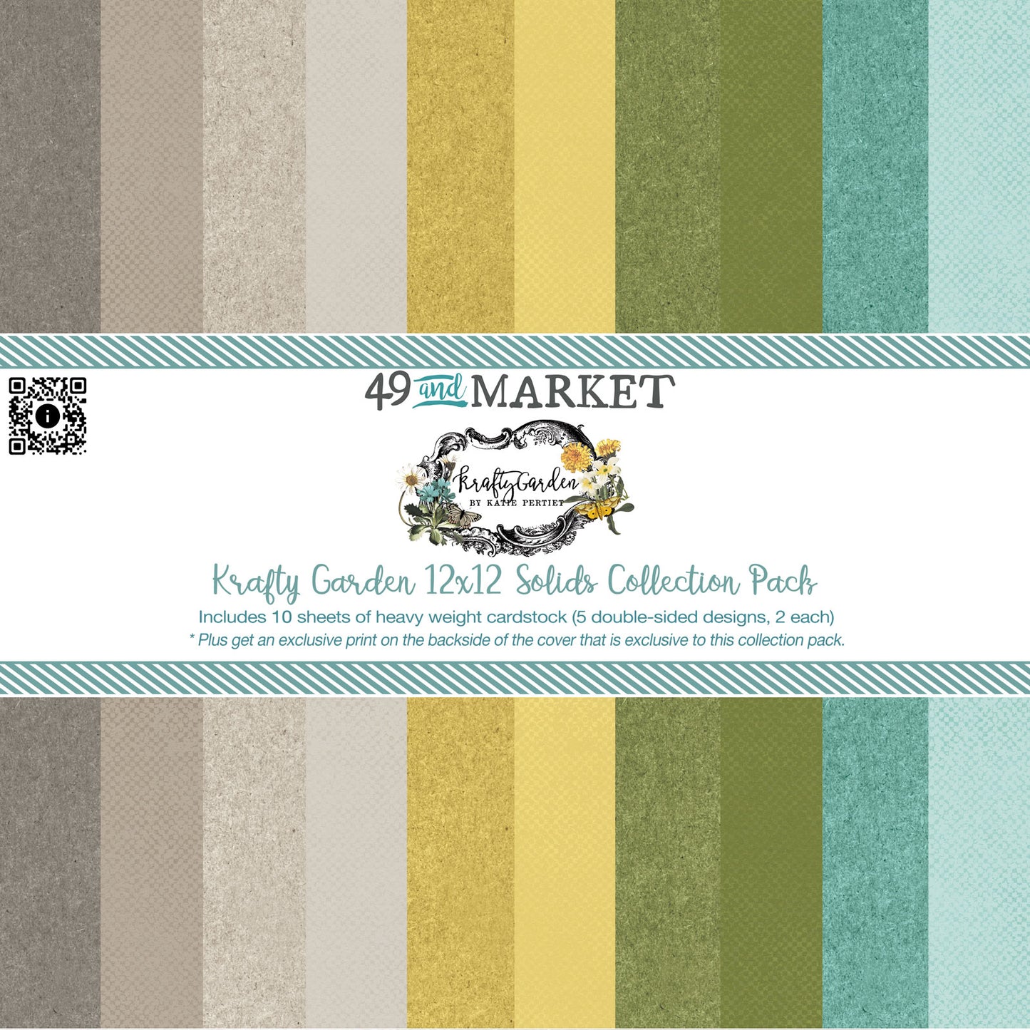 49 & Market Krafty Garden 12x12 Solids Collection Pack