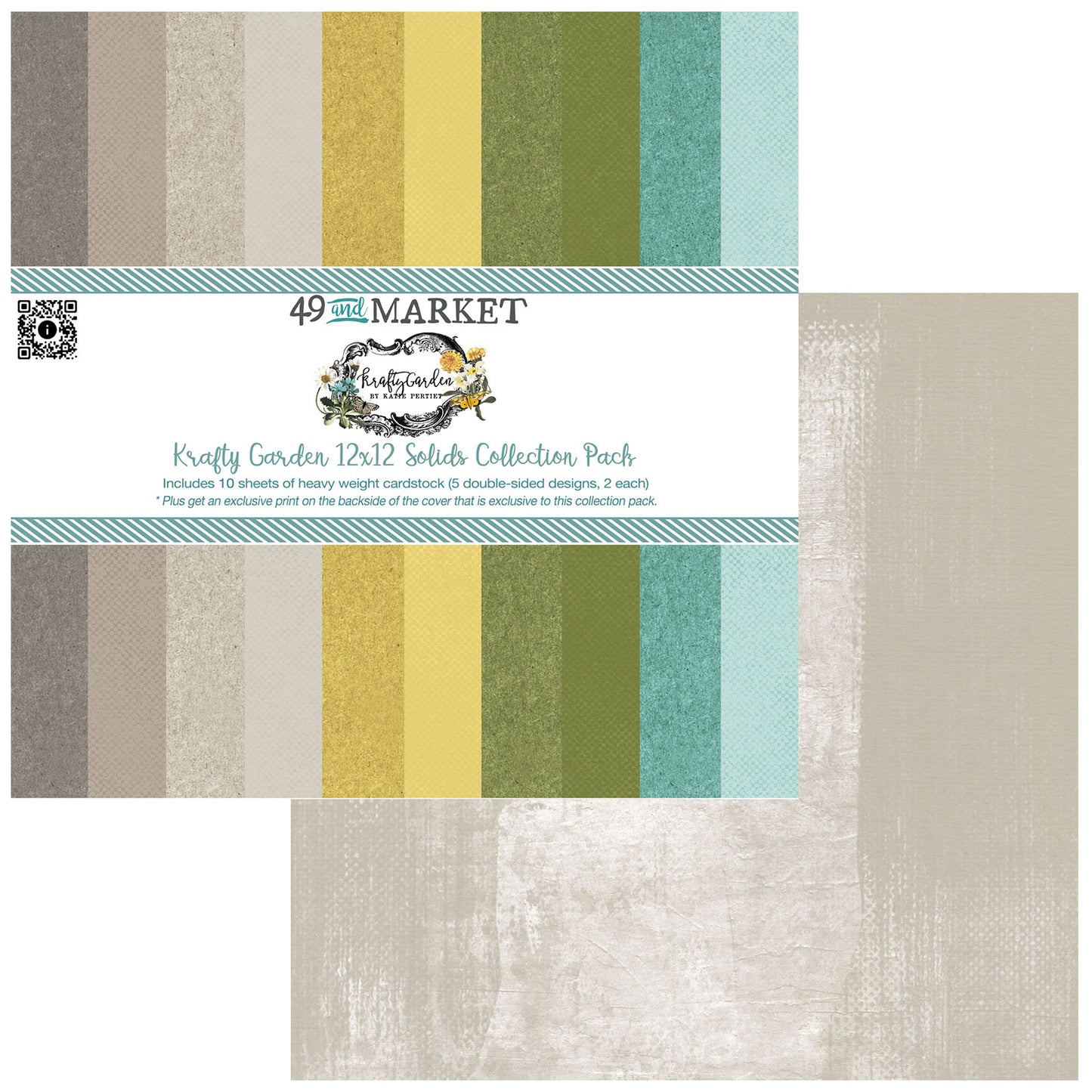 49 & Market Krafty Garden 12x12 Solids Collection Pack