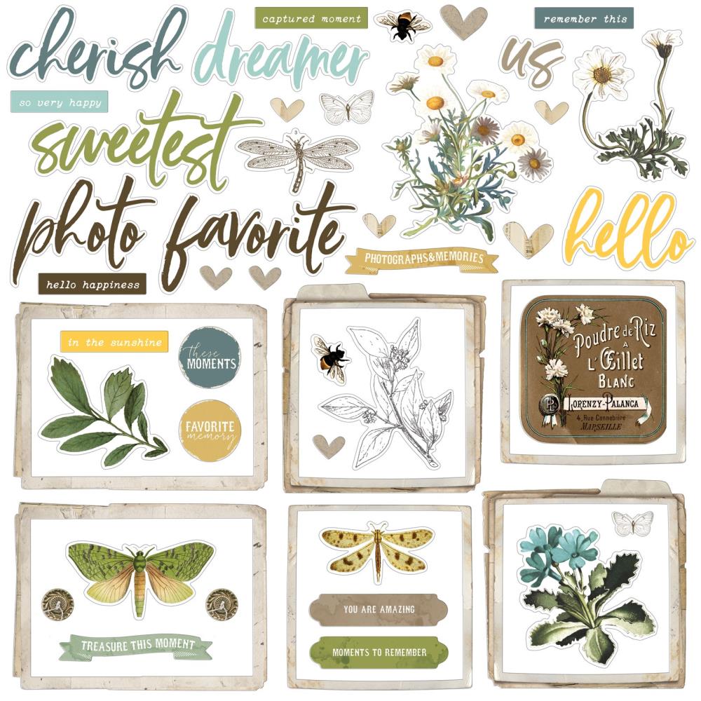 49 & Market Krafty Garden Collection Bundle with Chipboard