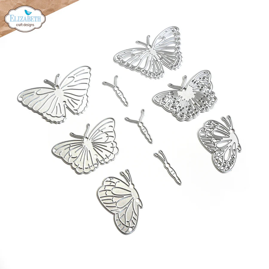 Elizabeth Craft Designs Layered Butterflies Metal Die Set